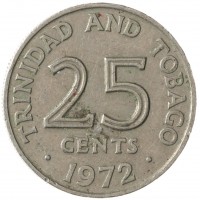 Тринидад и Тобаго 25 центов 1972