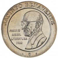 Монета Испания 200 песет 1997 Хасинто Бенавенте-и-Мартинес