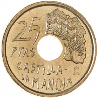 Монета Испания 25 песет 1996 Кастилия - Ла-Манча