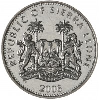 Монета Сьерра-Леоне 1 доллар 2006 500 лет началу строительства Собора Святого Петра
