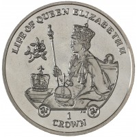 Монета Остров Мэн 1 крона 2012 Елизавета II с регалиями