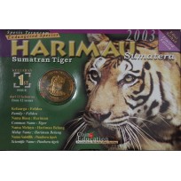 Монета Малайзия 25 сенов 2003 Вымирающие виды - Суматранский тигр
