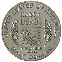 Монета США 1/2 доллара 1994 Чемпионат мира по футболу 1994