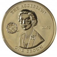 Монета Тристан-да-Кунья 1 крона 2012 60 лет правления