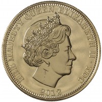 Монета Тристан-да-Кунья 1 крона 2012 60 лет правления