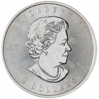 Монета Канада 2 доллара 2015 Серый волк - Вой волков