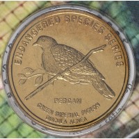 Монета Малайзия 25 сенов 2004 Вымирающие виды - Мускатный плодоядный голубь