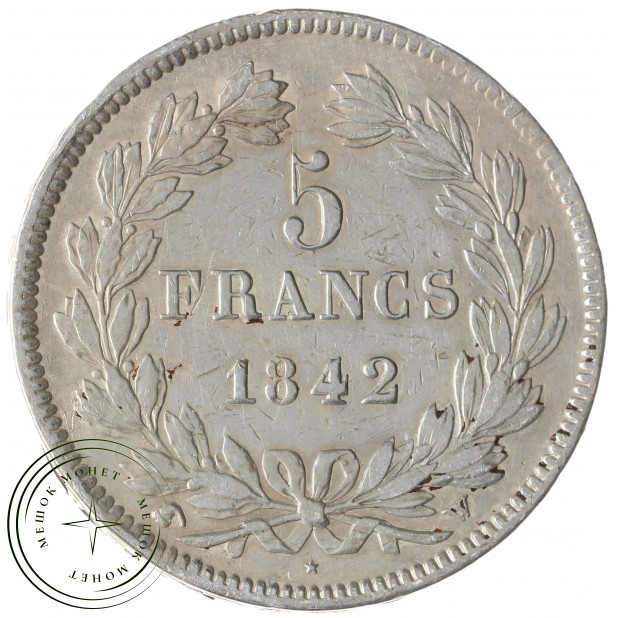 Франция 5 франков 1842