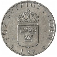 Швеция 1 крона 1990