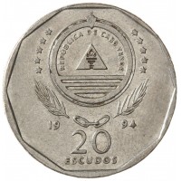 Монета Кабо-Верде 20 эскудо 1994 Растения - Limonium braunii