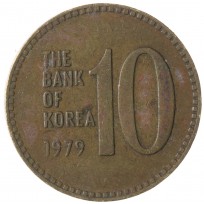 Монета Южная Корея 10 вон 1979