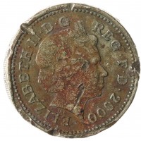 Монета Великобритания 1 фунт 2000