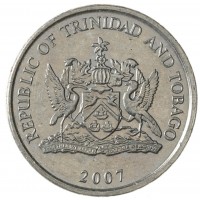Монета Тринидад и Тобаго 25 центов 2007
