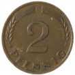 Германия 2 пфеннига 1958 D