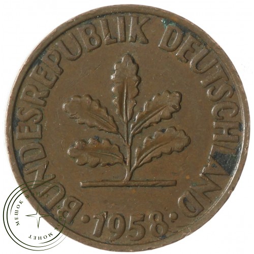 Германия 2 пфеннига 1958 D — 937042592