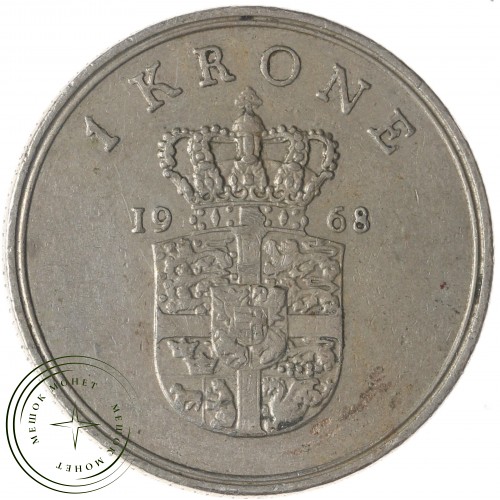 Дания 1 крона 1968 — 937042634