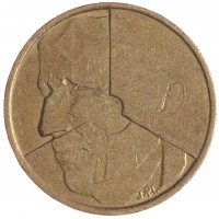 Монета Бельгия 5 франков 1986