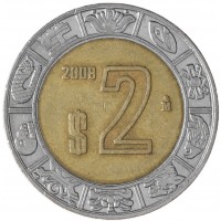 Монета Мексика 2 песо 2008