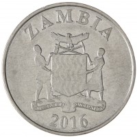 Монета Замбия 1 квача 2016