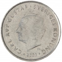 Монета Швеция 1 крона 2003