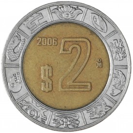 Монета Мексика 2 песо 2006