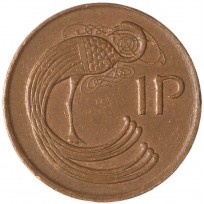 Монета Ирландия 1 пенни 1995