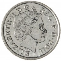 Монета Великобритания 5 пенсов 2011