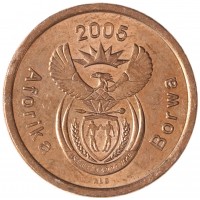 Монета ЮАР 5 центов 2005