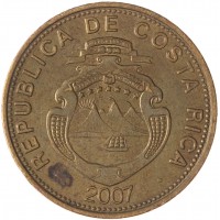 Монета Коста-Рика 100 колонов 2007