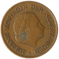 Монета Нидерланды 5 центов 1973