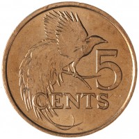 Монета Тринидад и Тобаго 5 центов 2010