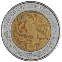 Монета Мексика 1 песо 1998