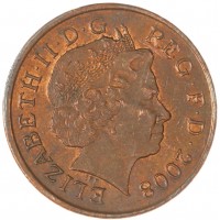 Монета Великобритания 1 пенни 2008