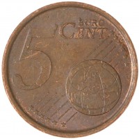 Монета Испания 5 евроцентов 1999