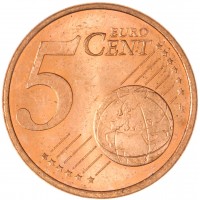 Монета Испания 5 евроцентов 2008