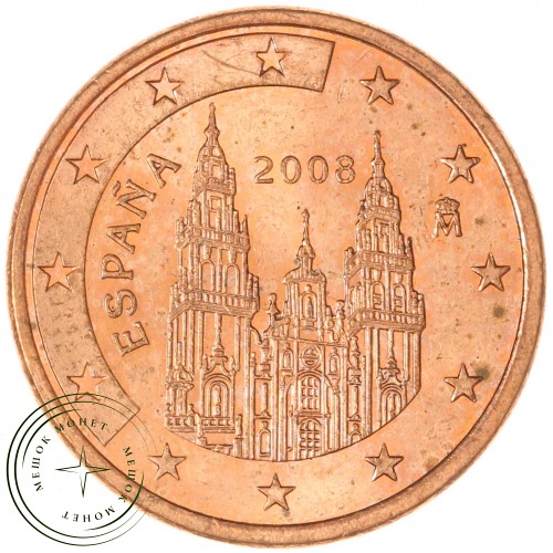 Испания 5 евроцентов 2008 — 937043487