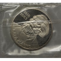 Монета 1 рубль 1983 Карл Маркс PROOF стародел в запайке