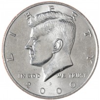 Монета США 50 центов 2000 Kennedy Half Dollar D