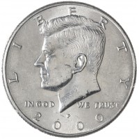 Монета США 50 центов 2000 Kennedy Half Dollar Р
