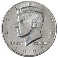 Монета США 50 центов 1999 Kennedy Half Dollar D