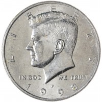 США 50 центов 1998 Kennedy Half Dollar Р