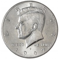 Монета США 50 центов 1997 Kennedy Half Dollar Р