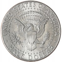 Монета США 50 центов 1997 Kennedy Half Dollar Р