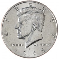 Монета США 50 центов 1995 Kennedy Half Dollar Р