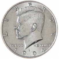 Монета США 50 центов 1994 Kennedy Half Dollar D