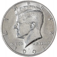 Монета США 50 центов 1991 Kennedy Half Dollar Р