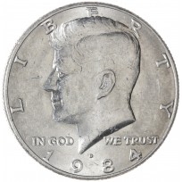 Монета США 50 центов 1984 Kennedy Half Dollar D