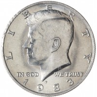 США 50 центов 1983 Kennedy Half Dollar Р