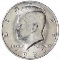 Монета США 50 центов 1983 Kennedy Half Dollar Р