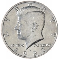 США 50 центов 1983 Kennedy Half Dollar D